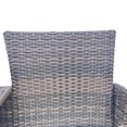 thumbnail image 6 of Patio Furniture Set, Wicker Outdoor Patio Conversation Set for 2, Garden Rattan Chair Wicker Set Table Set with Removable Cushions & Table for Backyard, Pool, Deck, Garden, Red, 6 of 7