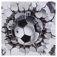 thumbnail image 5 of 3D Football Wall Sticker PVC Art Soccer Crack Mural Decor, 5 of 5