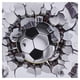 thumbnail image 5 of 3D Football Wall Sticker PVC Art Soccer Crack Mural Decor, 5 of 5