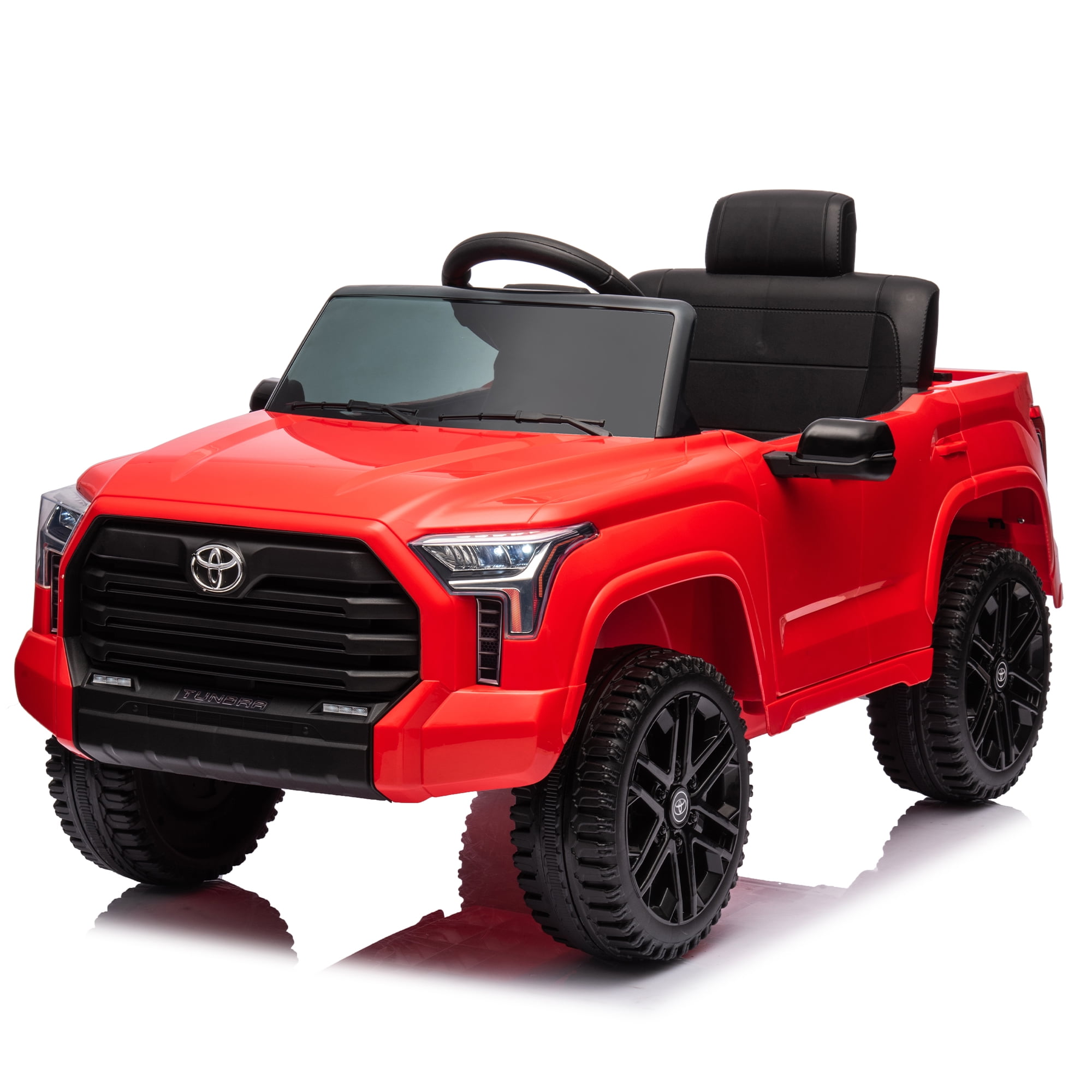 CIPACHO 12V Battery Powered Licensed Toyota Tundra Kids Ride On Truck Car Electric Vehicle Jeep with Remote Control, MP3, Red