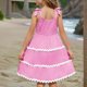 thumbnail image 4 of Odeerbi Niñas Verano Vestido de Rayas Vestido Con Tirantes Línea A Vestido Sin Mangas Smocked Flowy, 4 of 4