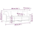 thumbnail image 4 of vidaXL 3-Seater Sofa with Throw Pillows Dark Grey 180 cm Fabric, 4 of 5