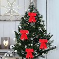 thumbnail image 3 of Christmas Bows Linen Decorations Large Christmas Tree Bow Wreath Front Door Outdoor Bow Holiday Red Bow Xmas Tree Decor 1PC, 3 of 5