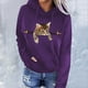 thumbnail image 1 of Pntutb Mujeres Casual Gato Impreso Pullover Manga Larga Con Capucha Bolsillo Blusa Sudaderas Con Capucha Tops Sudaderas Pntutb Pntutb-7375, 1 of 5
