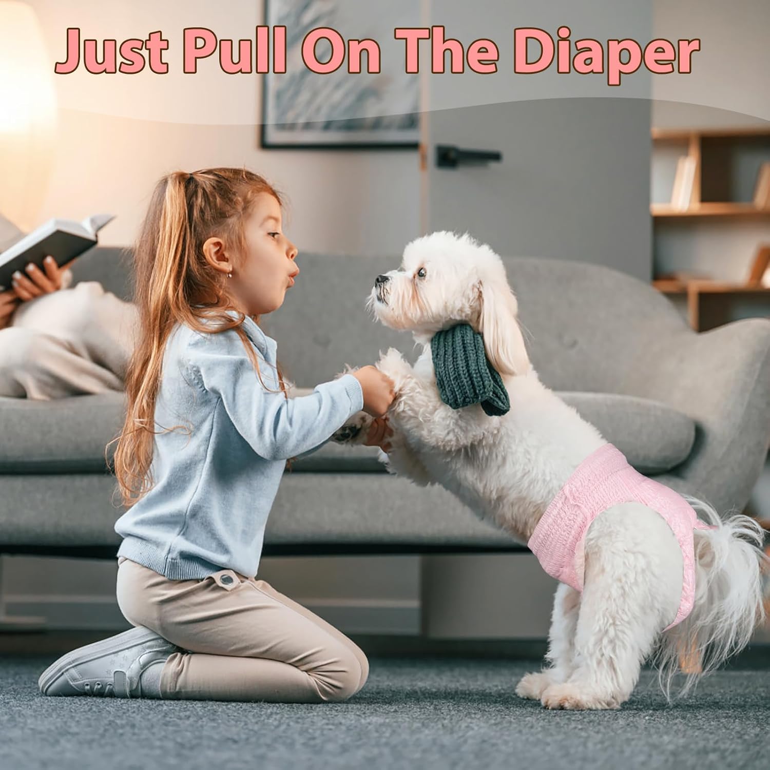 Disposable Dog Diapers Female, Just Pull It Up, Doggie Diapers for Female Dogs, Strong Absorbency | Leak Proof, for Dogs in Heat | Elderly | Disabled, S 10 PCS