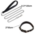 thumbnail image 4 of Chain Link Dog Leash Anti Chew Strong Anti Bite Dog Leash Comfortable Soft Padded Handle for Medium Large Dogs, 4 of 8