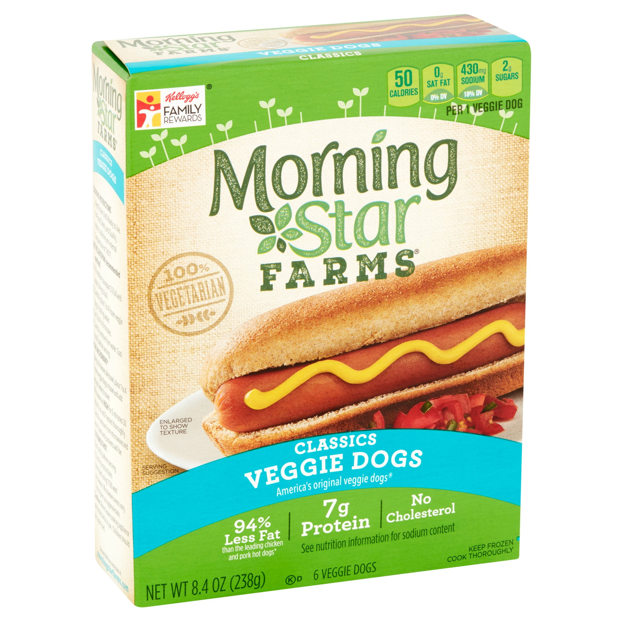 Morning Star Farms Classics Veggie Dogs 6 Count 84 Oz Walmart intended for nutrition facts 711 hot dog pertaining to Your property