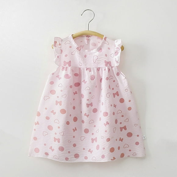 Geire Girls' Floral Print Ruched Hem Sleeveless High Waist Cami Dress Sweet Short Dresses