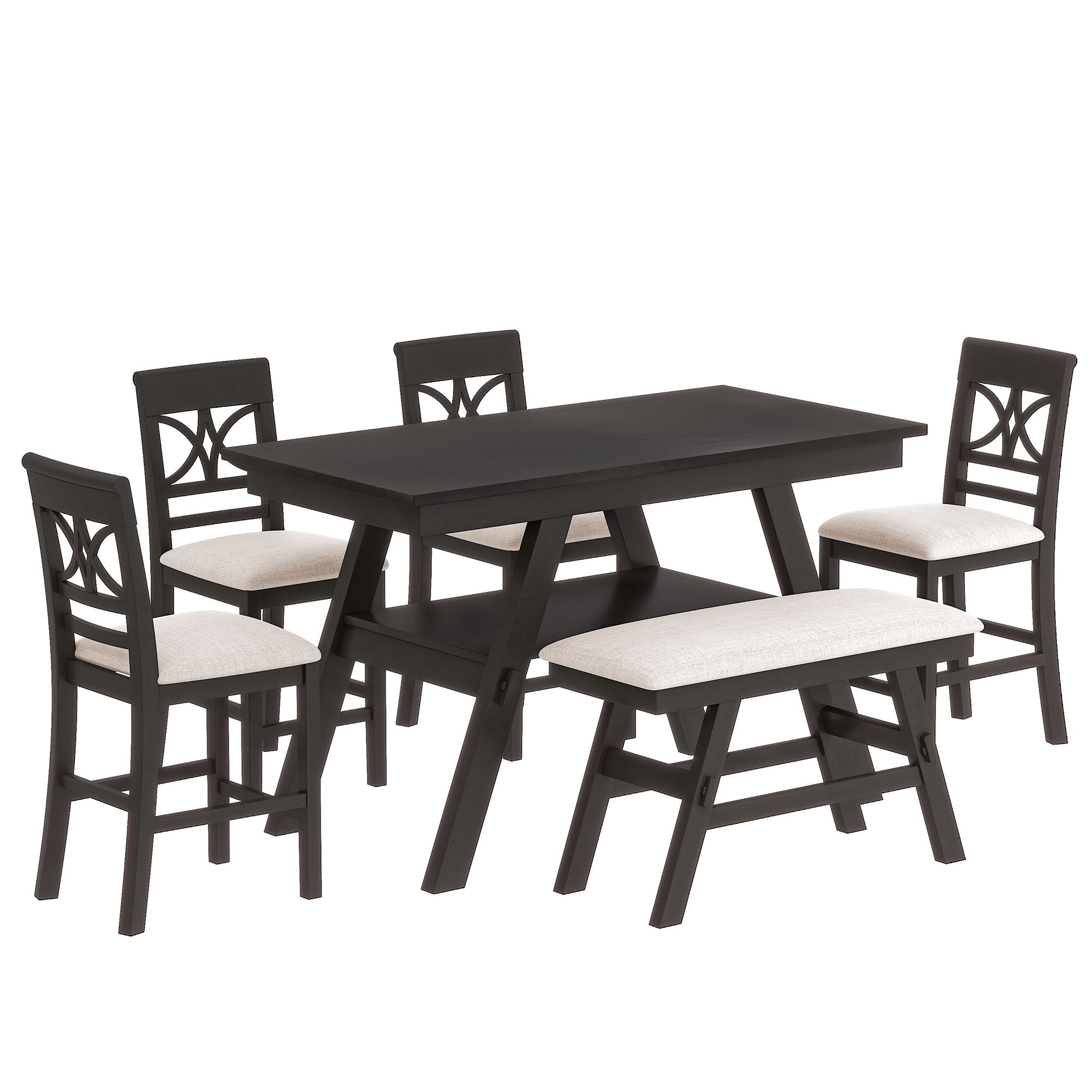 Set of [8] Tall Black Booths and [4] Restaurant Tables (SEATS 16) -  ModernLineFurniture®