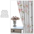thumbnail image 5 of Flower Curtains Watercolor Pink Peach Blossom Leaves Nature Spring Pattern Blackout Print Rod Pocket Window Drapes for Bedroom Living Room 52x84in, 5 of 6