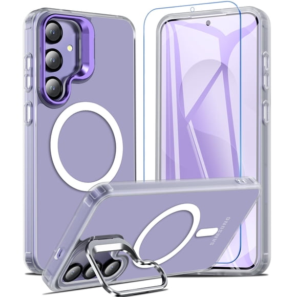 Funda para teléfono Hensinple Galaxy S25+/S24+ a prueba de golpes con soporte