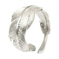 thumbnail image 2 of Fiudx Anillo de Pluma de Ángel, Ajustable, Color Puro, Estilo Étnico En Temperamento Literario, Regal Espiritual En Significado Simbólico, Accesorio de Moda para Uso Diario, Colección de Joyas para M, 2 of 7