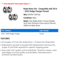 thumbnail image 2 of Brake Rotor Set - Compatible with 2014 - 2022 Dodge Charger Pursuit 2015 2016 2017 2018 2019 2020 2021, 2 of 2