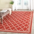 thumbnail image 2 of Safavieh Courtyard Tapis Rouge Intérieur Extérieur - Carré 7 Pieds10 Pouces, 2 of 5
