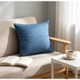 thumbnail image 4 of Decorative Throw Pillow Covers Square Soft Cushion Cases, Solid Farmhouse Coastal Pillow Shams for Sofa Couch Bed Chair, Indoor Outdoor Patio Garden Home Decor 24x24 Inch, 4 of 4