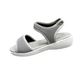 thumbnail image 2 of Gspmoly Sandales à Enfiler pour Femmes, Pantoufles Décontractées Mode pour Femmes à Bout Rond, Chaussures de Plage Confortables Décontractées, Pantoufles de Maison pour Femmes Gris 40, 2 of 9