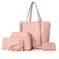 thumbnail image 1 of Coofit 4PCS Women Handbag Set Fashion Solid Color Creative Shoulder Bag Clutch Bag, 1 of 6