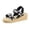 sandals 149#Black, variant on WAYUTE Women's Sandals with Floral Strap Design Comfortable Thick Sole Platform Shoes Durable Versatile Trendy Casual Summer