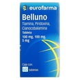 thumbnail image 1 of Belluno Tiamina, Piridoxina, Cianocobalamina caja con 60 tabletas de 100mg/100mg/5mg cada una, 1 of 4