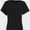 Black, variant on Women's V Neck T Shirts Casual Rolled Short Sleeve Side Split Summer Tops Loose Fit