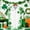 #66-White, variant on Men's St. Patrick's Day Scattered Shamrock Print Short Sleeve Turndown Collar Stretch Casual Shirt White M Gifts