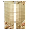 thumbnail image 2 of Beach Shells Star Sand Tulle Curtains for Living Room Bedroom ration Transparent Chiffon Sheer Voile Window Curtain, 2 of 7