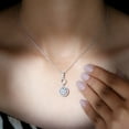 thumbnail image 5 of Rosec Jewels Dangle Pendant Necklace with Certified Moissanite for Women - D-VS1 Quality, 10K White Gold, 5 of 8
