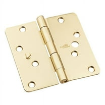 National Hardware 5006802 4 in. Satin Brass Steel Door Hinge, 3 per Pack - Pack of 5