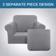 thumbnail image 2 of Fundas de sofá elásticas para cojines, fundas de sofá para fundas de muebles de estar (funda de base más fundas de cojines de asiento) cuentan con tela jacquard más gruesa mejoradaDoveSmall, 2 of 5