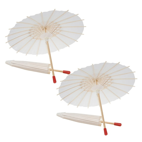 MUSEYA 4Pcs White Paper Umbrella DIY Decoration for Graffiti Classic Retro Design for Performances