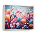 thumbnail image 3 of Designart "Botanical Abstract Wonderland Pink and Blue Delight I" Oversized Abstract Framed Wall Art - Modern Pink Abstract Botanicals Living Room Framed Canvas Art, 3 of 7
