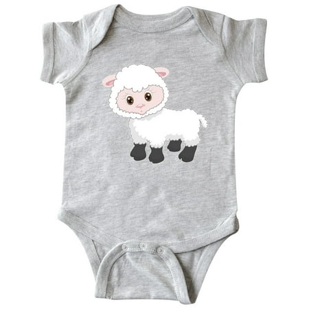 

Inktastic Cute White Lamb Gift Baby Boy or Baby Girl Bodysuit