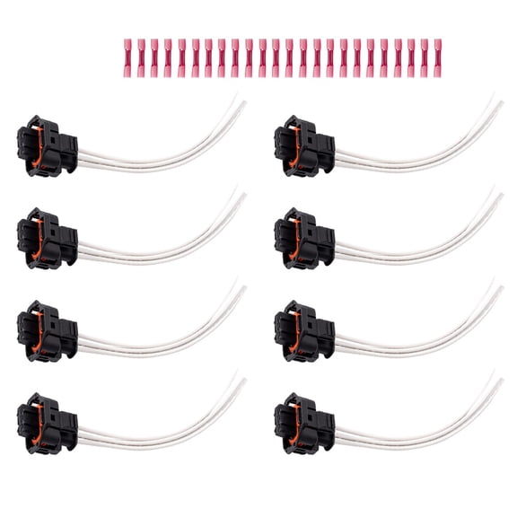Set of 8 ISA Ignition Coil Connector for 2009-2019 Chevrolet Silverado 3500 HD 2009-2019 GMC Sierra 3500 HD 2013-2016 Ford Fiesta l4 V6 V8 3.6L 4.8L 5.3L 6.0L 6.6L Replacement For S1038