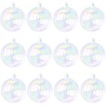 thumbnail image 1 of NOGIS - 12 bolas navideñas iridiscentes de plástico para colgar, ideales para decorar el árbol de Navidad, bodas y fiestas (transparentes, 3 cm), 1 of 7
