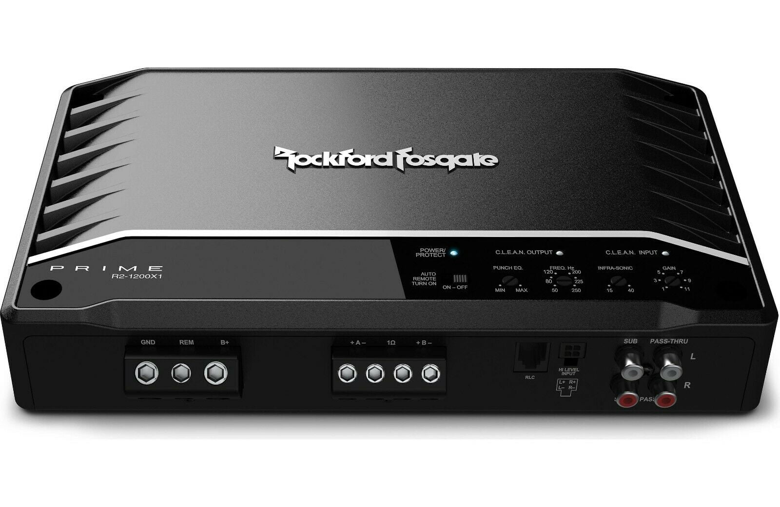 Rockford Fosgate R2-1200X1 Prime 2400 Watt 1 OHM Vehicle Audio Amplifier, Multicolor