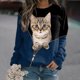 thumbnail image 1 of Pntutb Mujer Camisas Gráfico Impreso Manga Larga Cuello Redondo Sudadera Pullover Tops Cómodos Pntutb Pntutb-5510, 1 of 4