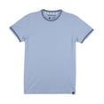 thumbnail image 4 of XRAY JEANS Men's Athletic Slim Fit Ribbed Crewneck T-Shirt, Soft Stretch Performance Cotton Solid Color Tee for Men, Dusk Blue/Twilight Blue, Size Medium, 4 of 6