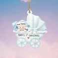thumbnail image 3 of Personalized Baby\u2019s First Christmas Keepsake Acrylic 2D Shape Flat Ornament, Custom New Baby Gift, Babys 1st Christmas Ornament 2023 Boy Or Girl Newborn, for New Mom Dad (Style 2) - 3906 (Orange), 3 of 7
