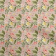 thumbnail image 1 of oneOone Cotton Poplin Dark Beige Fabric Floral Craft Projects Decor Fabric Printed By The Yard 56 Inch Wide, 1 of 4