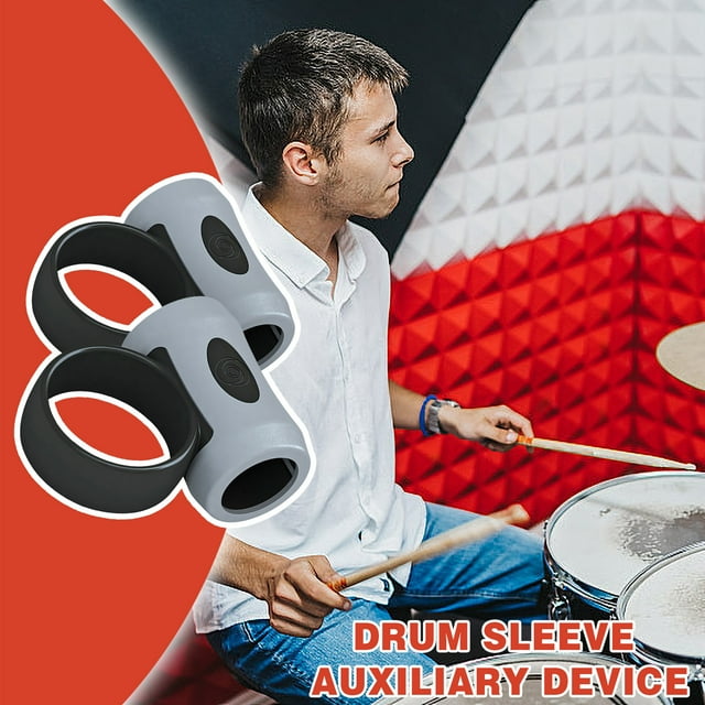 Xihbxyly Clip de Control para Baquetas, Agarre Auxiliar con Anillo para El Dedo, Ideal para Bateristas Principiantes y Avanzados, Ayuda a Mejorar La Técnica, Fácil de Instalar, Juego de 2 Piezas, Com