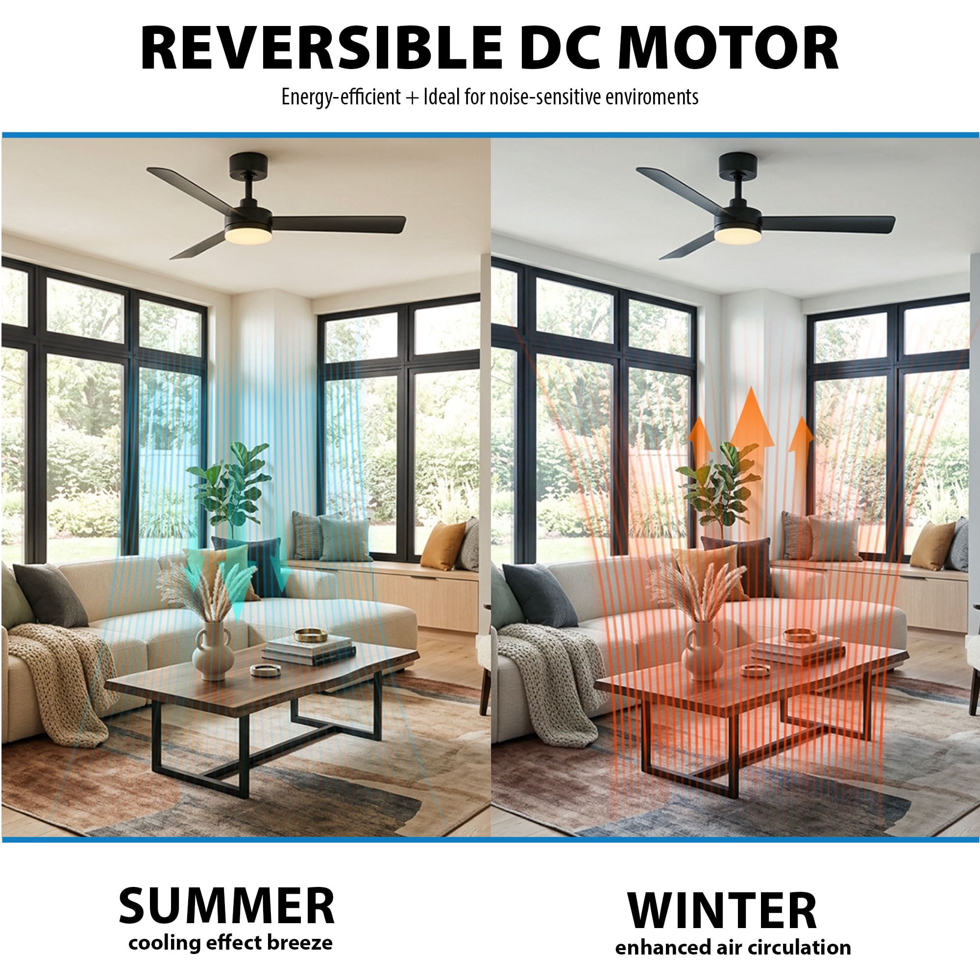 Mainstays 52" Matte Black Indoor/Outdoor Downrod Ceiling Fan with Light Kit and Remote Control