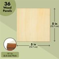 thumbnail image 4 of 36 Pack 5x5 Wooden Squares for Crafts, Unfinished Wood Tiles for DIY Cutouts, 4 of 12