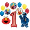 Sesame Street Party Supplies 1st Birthday Cookie Monster Elmo and Friends Balloon Bouquet