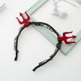 thumbnail image 4 of Diadema del diablo del aro del pelo de la calabaza del fantasma de la araña de Halloween, 4 of 5