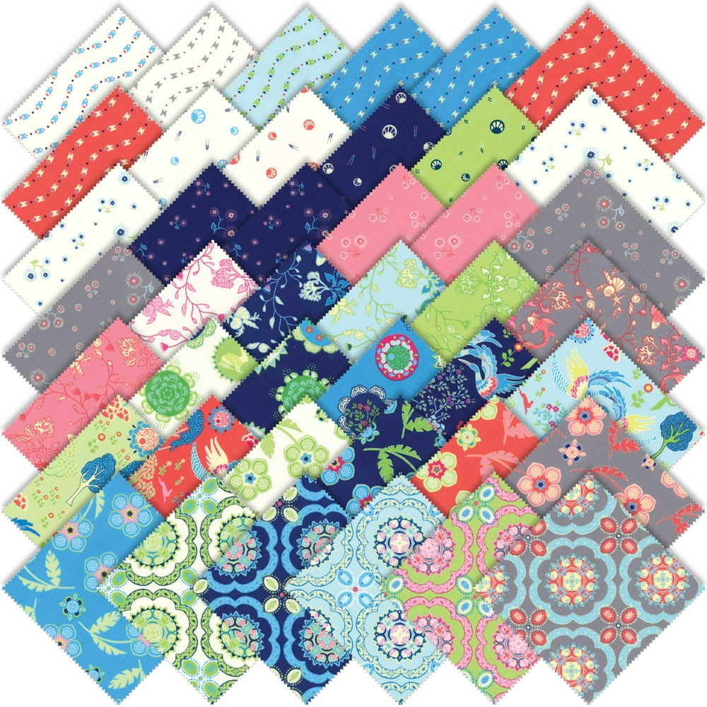Moda Manderley Charm Pack by Franny and Jane, 42 5" Quilting Cotton