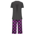 thumbnail image 5 of yievot Womens Capri Pajama Sets Short Sleeve Top and Capri Pant Set Soft Sleepwear Printed 2 Piece Lounge Sets, 5 of 6