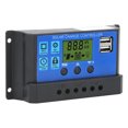 thumbnail image 1 of Solar Panel Controller， Dual USB Output Solar Panel Controller， Ultra-low Heat Generation Dual USB Output 12V/24V 30A For Industry Family ANGGREK Solar Battery Charge Controller, 1 of 8