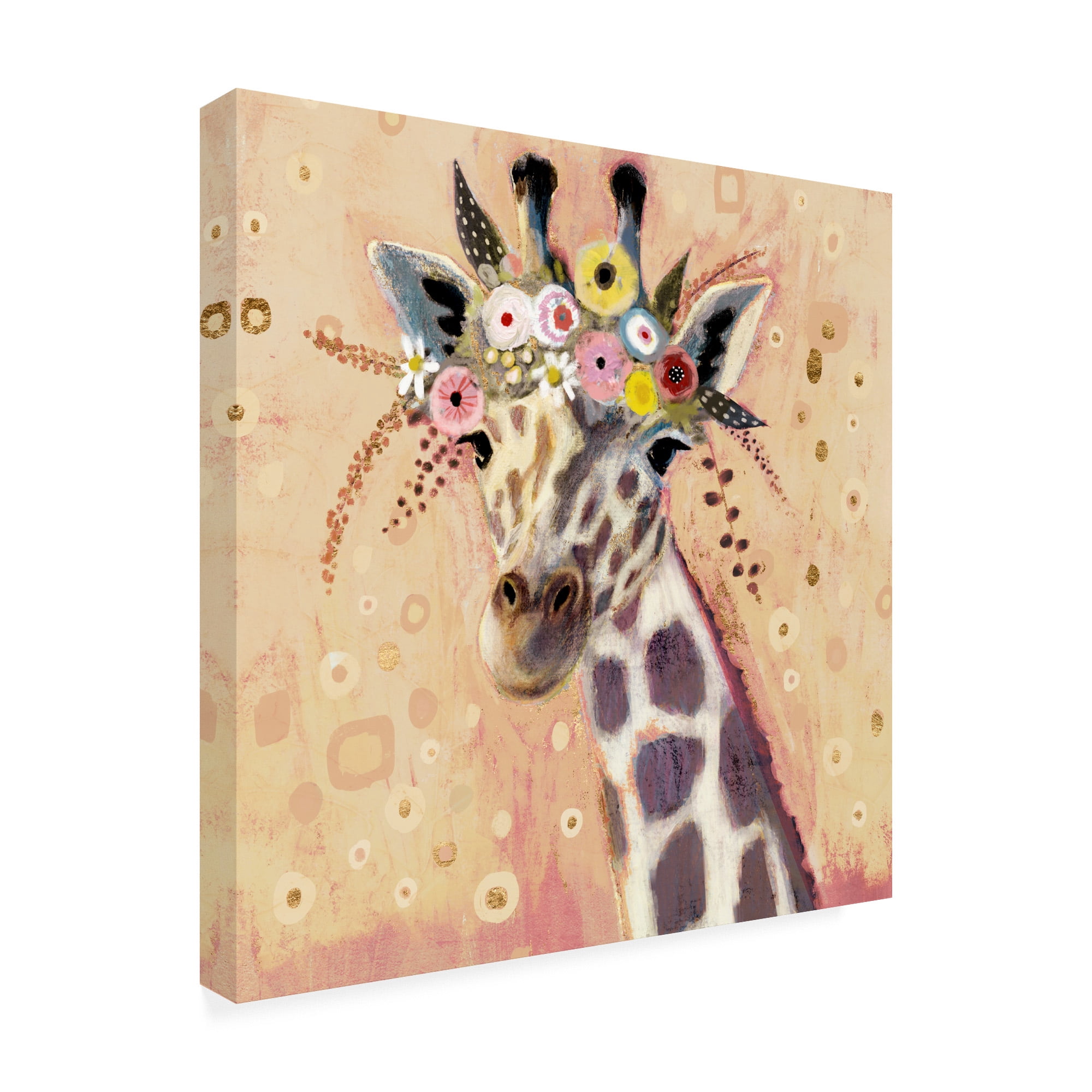 Trademark Fine Art 'Klimt Giraffe I' Canvas Art by Victoria Borges