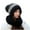 Black, variant on Naxoaeo Clearance Womens Beanie and Scarf Set for Girls Warm Knit Winter Ski Hat with Fleece Lined, Elastic Warm Conjoined Ear Protection Knitted Hat, Winter Beanie Hat Scarf