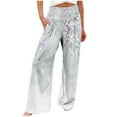 thumbnail image 2 of Wancir Wide Leg Pants Woman Yoga Pants with Pockets Stretch Loose Casual Lounge Sweatpants Petite/Regular/Tall, 2 of 5